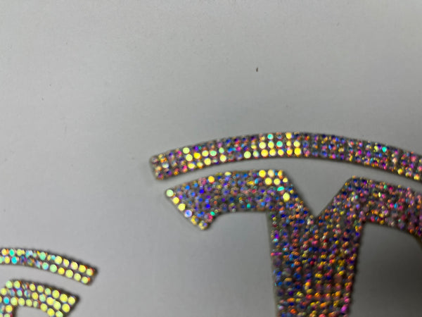 Juego de 3 calcomanías con diamantes Tesla Model 3 T-Logo