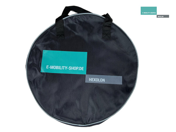Type 2 charging cable bag round with logo - E-Mobility Shop