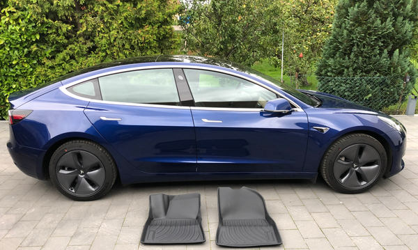 Tesla Model 3 all-weather floor mat set 2 pieces. only front - Model 3 2021 / 2022 / 2023