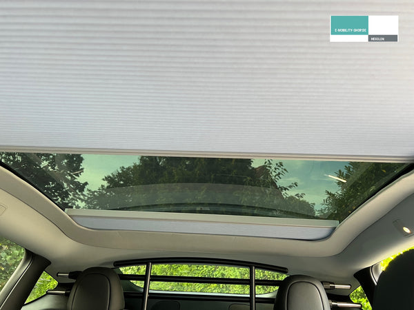 Sonnenschutz-Plissee Tesla Model Y, E-Mobility Shop