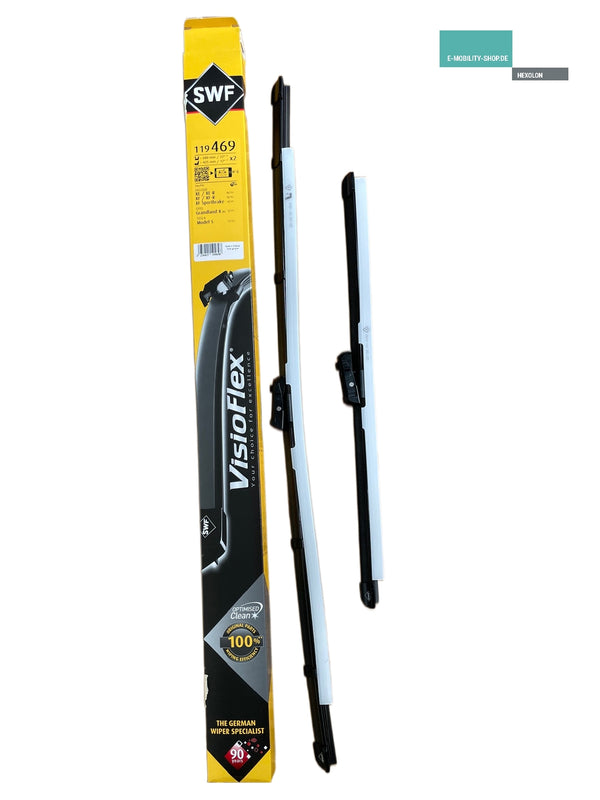 SWF VisioFlex 119 469 - Escobillas de limpiaparabrisas para Tesla Model S - 1 par de limpiaparabrisas, limpiaparabrisas