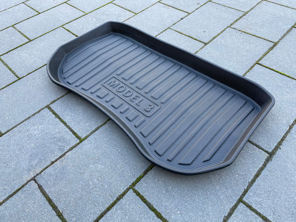 Tesla Model 3 small frunk mat - all-weather protective mat - stripe design - M3 2021 / 2022 / 2023