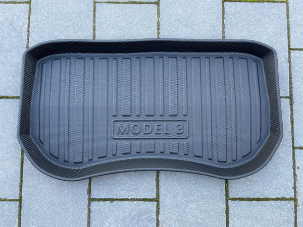 Tesla Model 3 small frunk mat - all-weather protective mat - stripe design - M3 2021 / 2022 / 2023