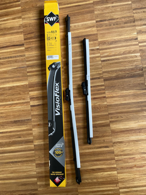 SWF VisioFlex 119 469 - Escobillas de limpiaparabrisas para Tesla Model S - 1 par de limpiaparabrisas, limpiaparabrisas