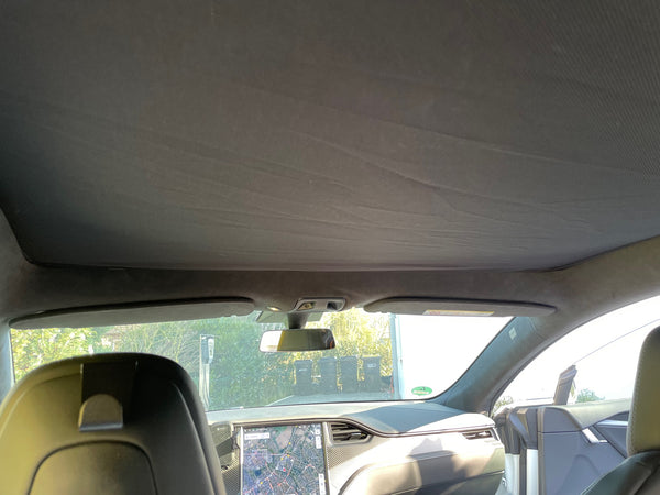Sun protection element Tesla Model S - continuous glass roof - 2-part set