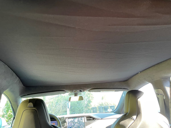 Sun protection element Tesla Model S - continuous glass roof - 2-part set