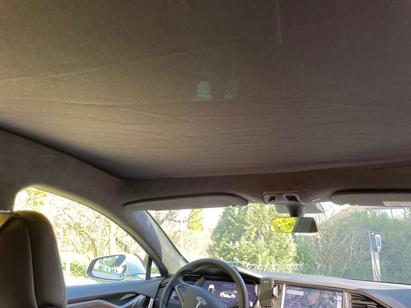Sun protection element Tesla Model S - continuous glass roof - 2-part set