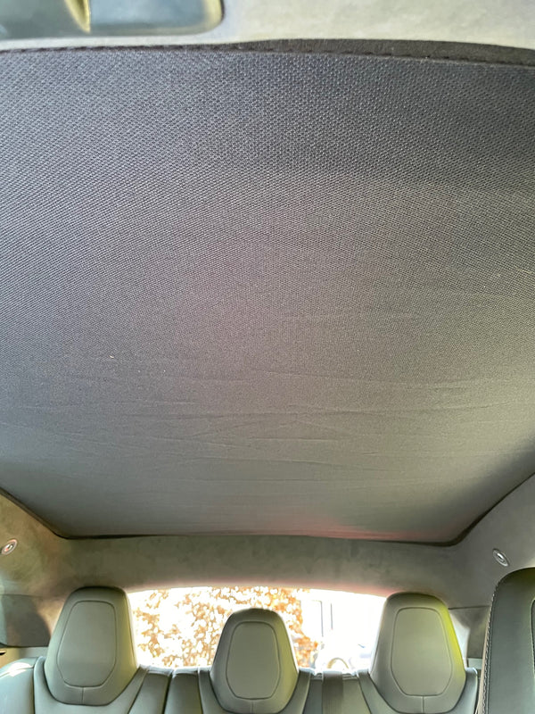 Sun protection element Tesla Model S - continuous glass roof - 2-part set