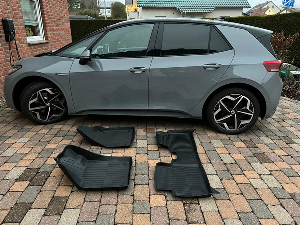 VW ID.3 floor mat set - 3 pieces - waterproof all-weather mats - rubber mats