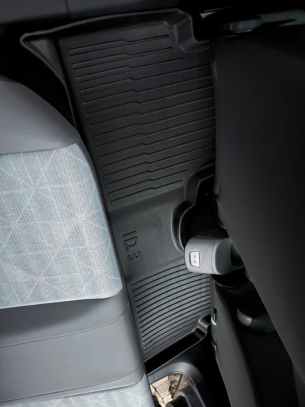 VW ID.3 floor mat set - 3 pieces - waterproof all-weather mats - rubber mats
