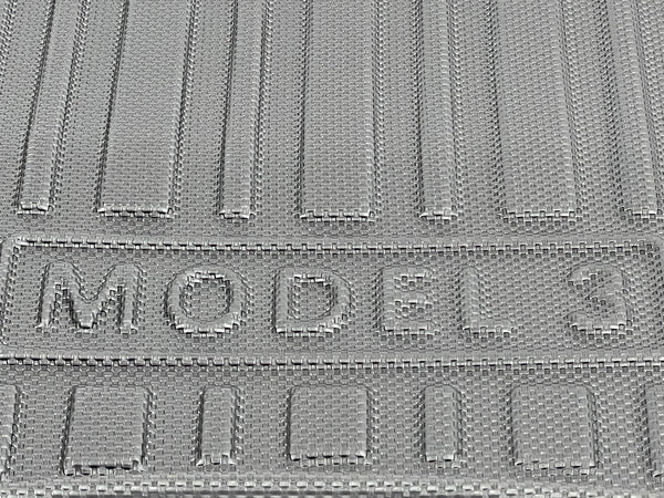 Tesla Model 3 small frunk mat - all-weather protective mat - stripe design - M3 2021 / 2022 / 2023