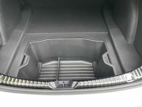 Tesla Model 3 loading sill protection trunk made of aluminum black