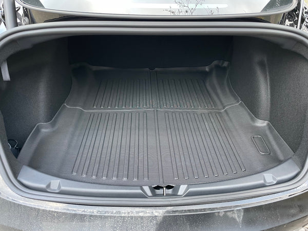 Tesla Model 3 trunk all-weather protective mat - striped design (M3 2021-2023)