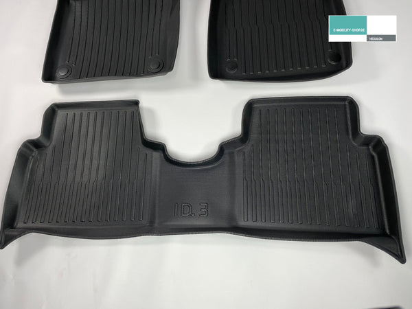 VW ID.3 floor mat set - 3 pieces - waterproof all-weather mats - rubber mats