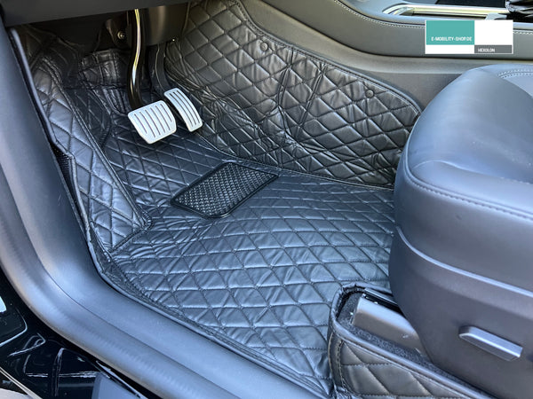 Tesla Model Y Floor Mat Set - Vegan Leather - 3 piece set
