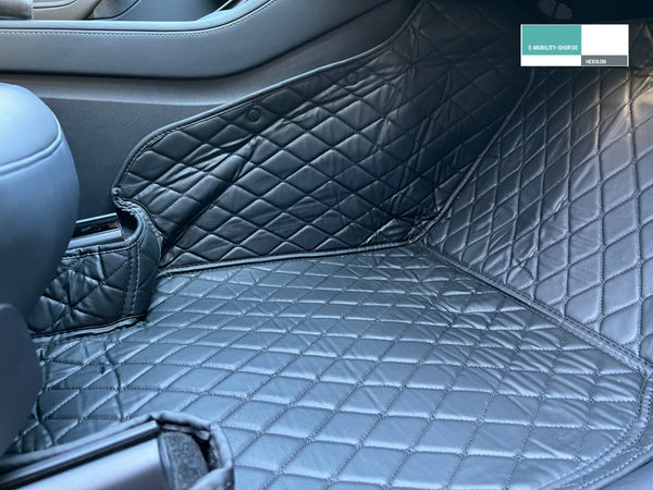 Tesla Model Y Floor Mat Set - Vegan Leather - 3 piece set