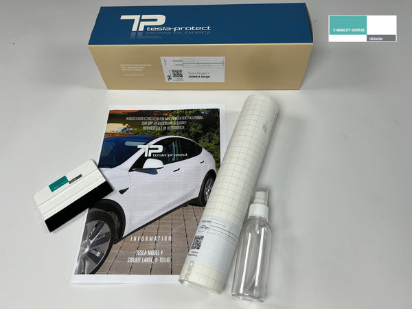 Tesla Model Y ochranná fólie - boční prahy - 6dílná sada - fólie na ochranu laku PPF