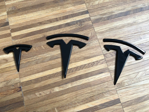 T-Logo set for front, rear and steering wheel for Model Y - caps