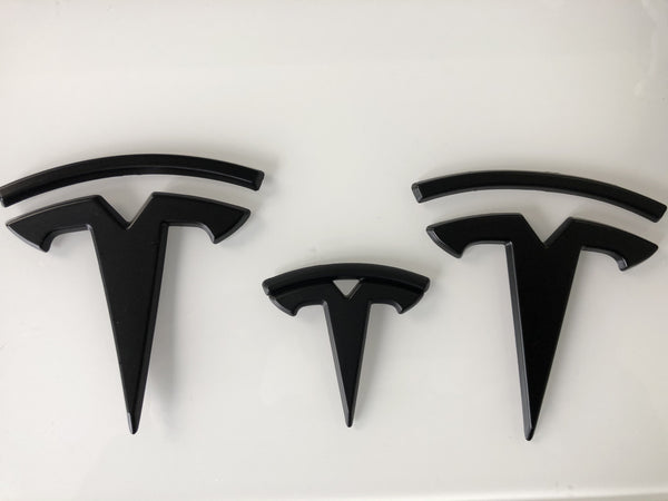 T-Logo set for front, rear and steering wheel for Model Y - caps