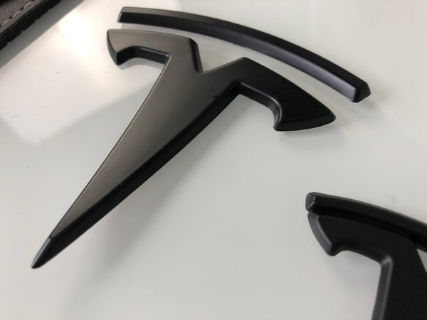 T-Logo set for front, rear and steering wheel for Model 3 - caps