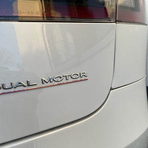 Dual Motor Schriftzug - Tesla Model S, 3, X und Y, E-Mobility Shop