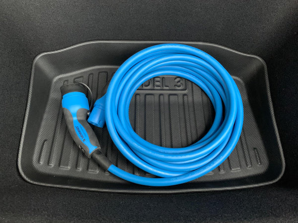 Tesla Model 3 Cable Compartment Mat - All Weather Mat - Stripe Design (M3 2021-2023)