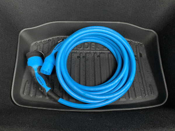Tesla Model 3 Cable Compartment Mat - All Weather Mat - Stripe Design (M3 2021-2023)