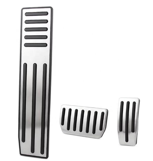 Tesla Model S and X Performance pedal pad set, stainless steel, 3 pieces