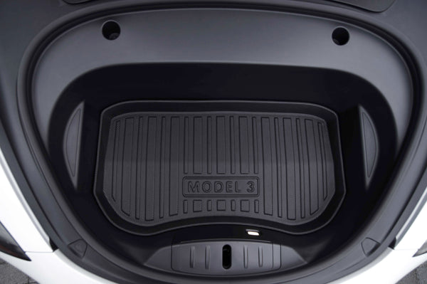 Tesla Model 3 small frunk mat - all-weather protective mat - stripe design - M3 2021 / 2022 / 2023